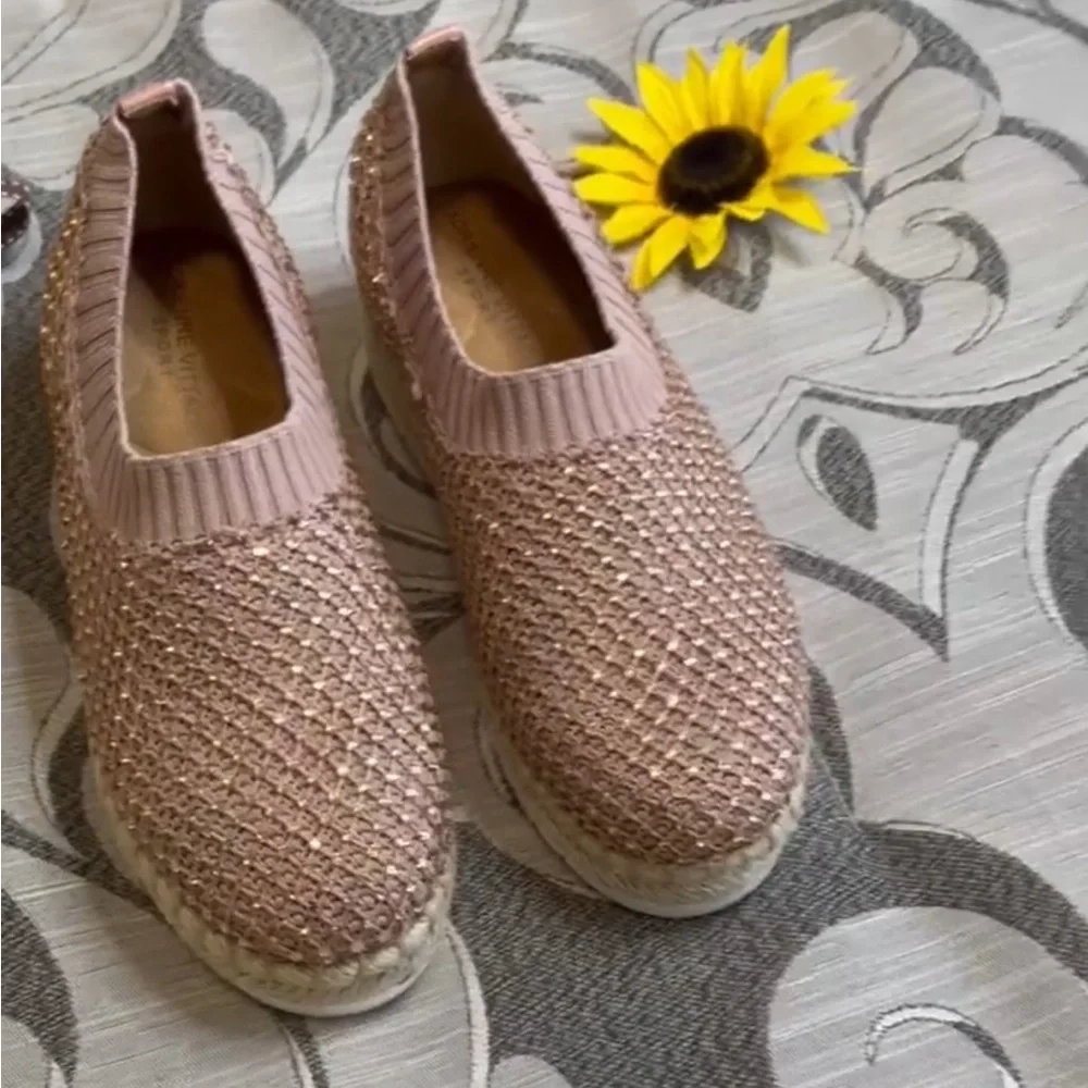 Adrienne Vittadini Nicola Slip-On Stretch Wedge Espadrilles NWT